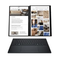 Laptop Asus Zenbook Duo OLED UX8406CA-PZ109WS (Ultra 9 285H/ Ram 32GB/ SSD 1TB/ Windows 11+ Office/ 2Y/ Xám)
