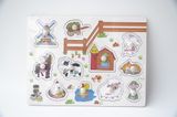  Bảng ghép hình song ngữ, bảng gỗ ghép hình loại đẹp, bảng gỗ dày, nhiều chủ đề cho bé lắp ghép hình 
