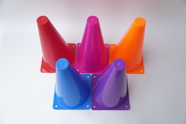  Cone tập chiến thuật, mắc cơ bóng đá, cone nấm trụ cao vượt chướng ngại vât- 24cm 