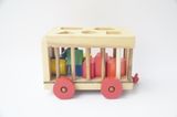  Đồ chơi xe thả hình khối cho bé, xe gỗ thả hình khối thông minh cho bé - Gỗ cao cấp 