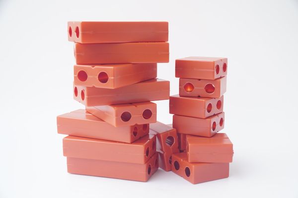  Viên gạch nhựa đồ chơi xây dựng cho bé, đồ chơi khối gạch xây dựng cho trẻ mầm non - Nhiều cỡ 