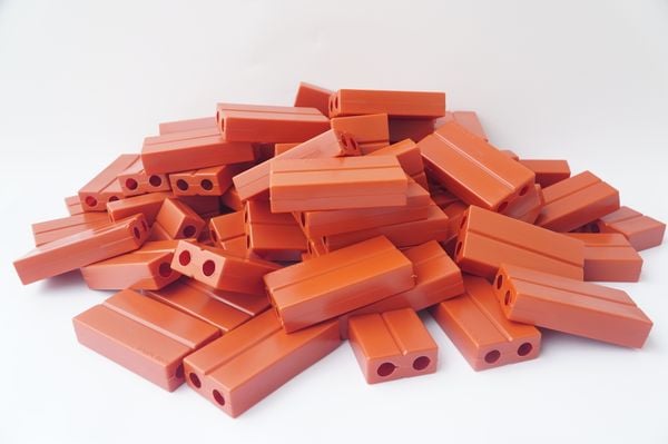  Đồ chơi xây dựng cho bé, khối gạch nhựa cho bé chơi xây dựng - Túi gạch viên lớn 