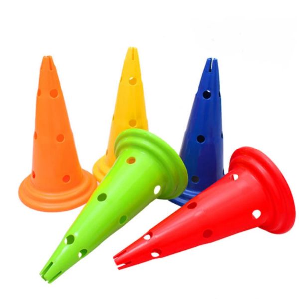  Cone Nấm Trụ Cao Đa Năng - Dụng Cụ Tập Bóng Đá, Cảnh Báo Giao Thông, Chướng Ngại Vật Sân Bãi - Cone 30cm 