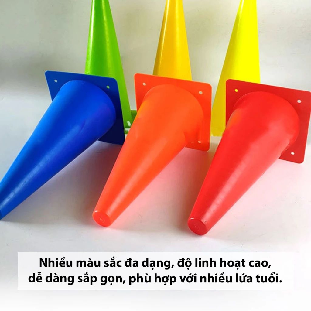  Chóp vận động cho trẻ em, dụng cụ thể thao chóp cone vận động ngoài trời - Cao 24cm 