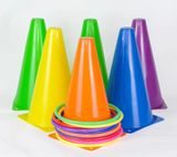  Cone tập chiến thuật, mắc cơ bóng đá, cone nấm trụ cao vượt chướng ngại vât- 24cm 