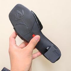 Dép Nữ gót cao 5cm vừa vặn. Da bắp chân cá sấu gai nổi nhẹ!