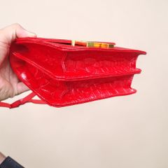 Túi đeo vai Nữ da bụng cá sấu đỏ Nổi bật. Thiết kế thương hiệu!