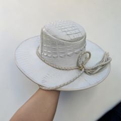 Nón mũ Cao bồi da cá sấu bạch tạng Ovenis!