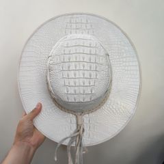 Nón mũ Cao bồi da cá sấu bạch tạng Ovenis!