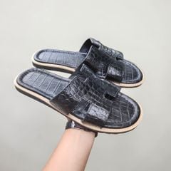 Dép quai ngang Da cá sấu. Đế phối viền sáng rất đẹp!