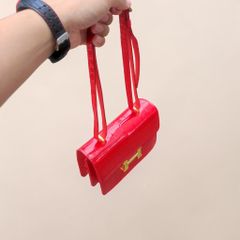 Túi đeo vai Nữ da bụng cá sấu đỏ Nổi bật. Thiết kế thương hiệu!