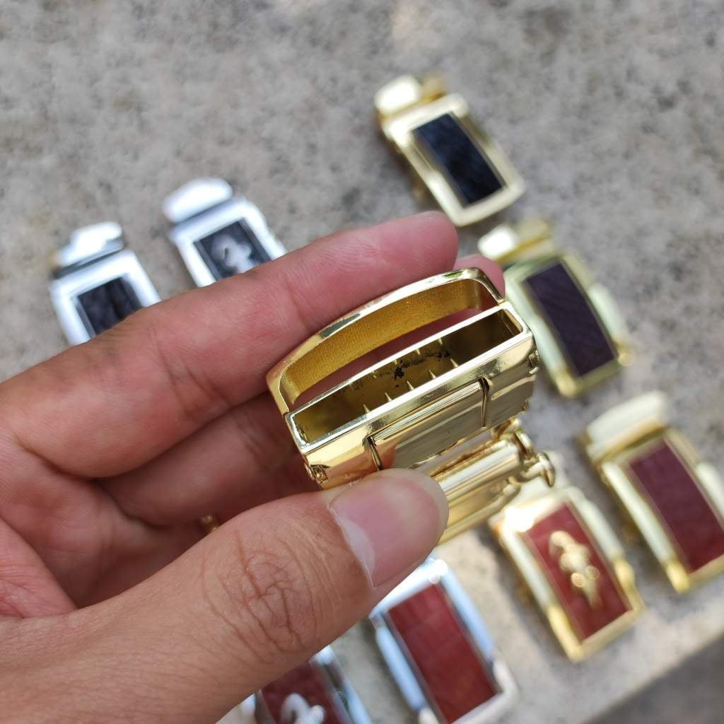 Mặt Khóa cho dây thắt lưng da cá sấu thật chuẩn 4cm [NHIỀU MÀU] Kim loại đúc nguyên khối không gỉ sét!