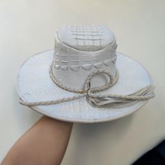 Nón mũ Cao bồi da cá sấu bạch tạng Ovenis!