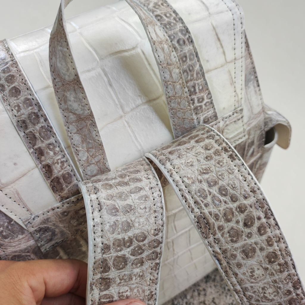 Balo da cá sấu Bạch Tạng Heritage Size LỚN (Hàng đặt trước)