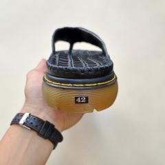 Dép kẹp đế Doctor 4.5cm. Da cá sấu Bạch tạng Hàng hiếm!