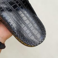 Dép kẹp đế Doctor 4.5cm nâng tầm Phong thái. Da cá sấu trơn mềm!