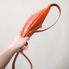 Túi đeo bụng Da cá sấu Loại Dẹp gọn gàng. Phiên bản Vàng bò đẹp Nổi bật!