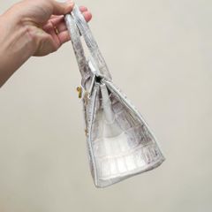 Túi xách nữ da cá sấu bạch tạng Himalaya đẳng cấp thực sự!