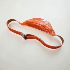 Túi đeo bụng Da cá sấu Loại Dẹp gọn gàng. Phiên bản Vàng bò đẹp Nổi bật!