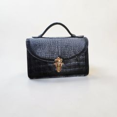 Túi xách khóa Nữ hoàng có dây đeo. Size 23*15*9cm vừa vặn!