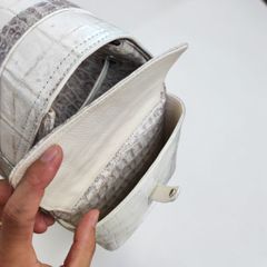 Balo da cá sấu Bạch Tạng Heritage Size LỚN (Hàng đặt trước)