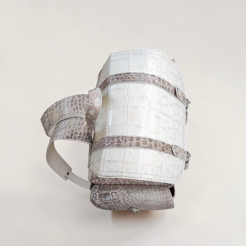 Balo da cá sấu Bạch Tạng Heritage Size LỚN (Hàng đặt trước)