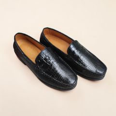 Giày lười da bụng cá sấu. Lót lòng sáng màu đẹp bắt mắt!