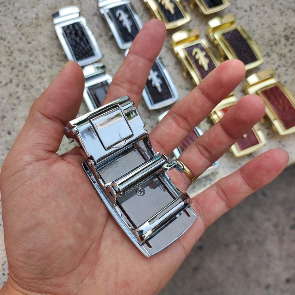 Mặt Khóa cho dây thắt lưng da cá sấu thật chuẩn 4cm [NHIỀU MÀU] Kim loại đúc nguyên khối không gỉ sét!