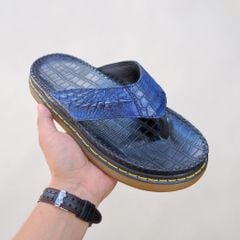 Dép Doctor xỏ ngón. Da cá sấu xanh Navy không đụng hàng!