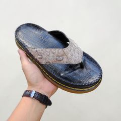 Dép kẹp đế Doctor 4.5cm. Da cá sấu Bạch tạng Hàng hiếm!