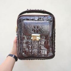 Túi đựng ipad Da cá sấu Size lớn. Thiết kế mới có thêm tay cầm tiện lợi!