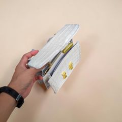 Túi nữ thiết kế Thương hiệu. Da bụng cá sấu bạch tạng đẹp giá trị!