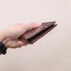 Ví cá sấu MINI size 10.5*8.5 cm gọn nhẹ. Da bụng cá sấu mềm và bền!