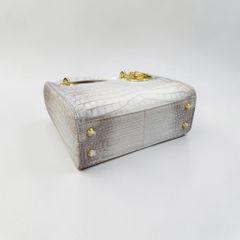 Túi nữ da cá sấu Bạch tạng phiên bản Thương hiệu. Size vừa 25cm.