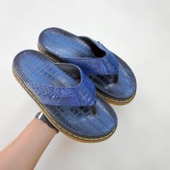 Dép Doctor xỏ ngón. Da cá sấu xanh Navy không đụng hàng!