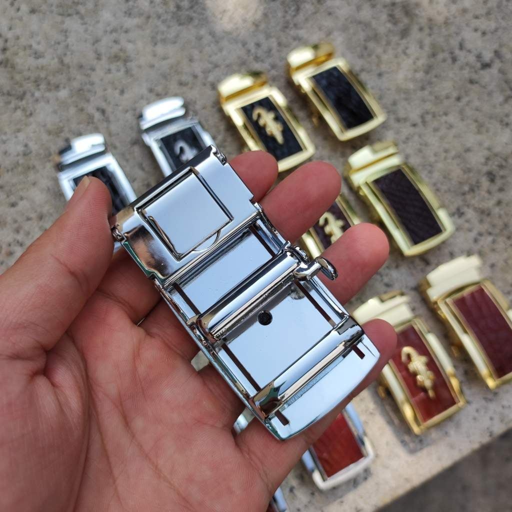 Mặt Khóa cho dây thắt lưng da cá sấu thật chuẩn 4cm [NHIỀU MÀU] Kim loại đúc nguyên khối không gỉ sét!