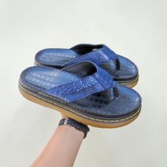 Dép Doctor xỏ ngón. Da cá sấu xanh Navy không đụng hàng!