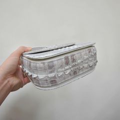 Túi nắp bầu siêu dễ thương. Da cá sấu bạch tạng Cao Cấp!