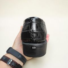 Giày lười da bụng cá sấu. Lót lòng sáng màu đẹp bắt mắt!