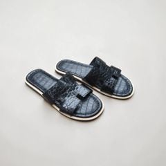 Dép quai ngang Da cá sấu. Đế phối viền sáng rất đẹp!