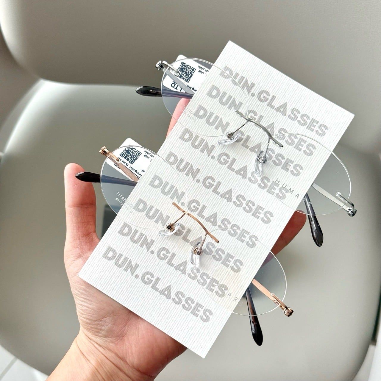  Mắt kính không viền oval G4036 