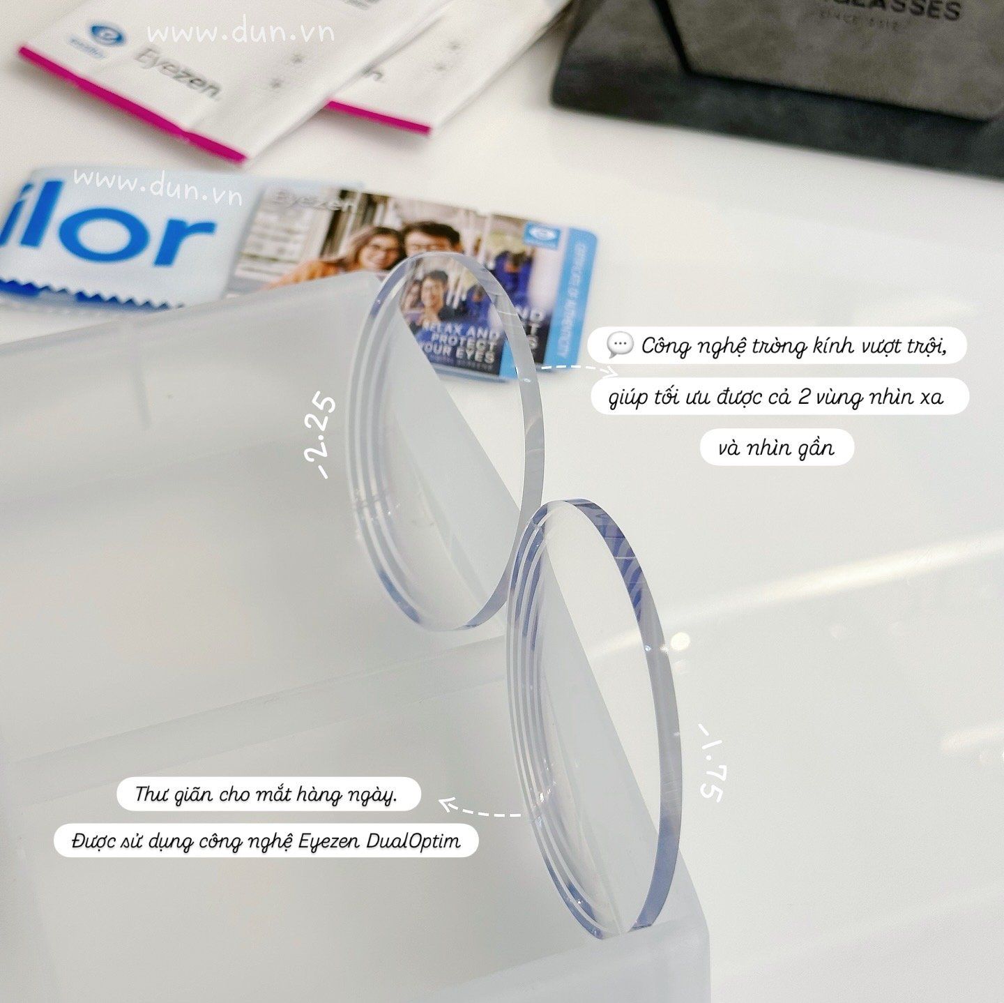  Tròng Eyezen Start Stock - Essilor. Tròng kính giảm mỏi mắt kỹ thuật số 