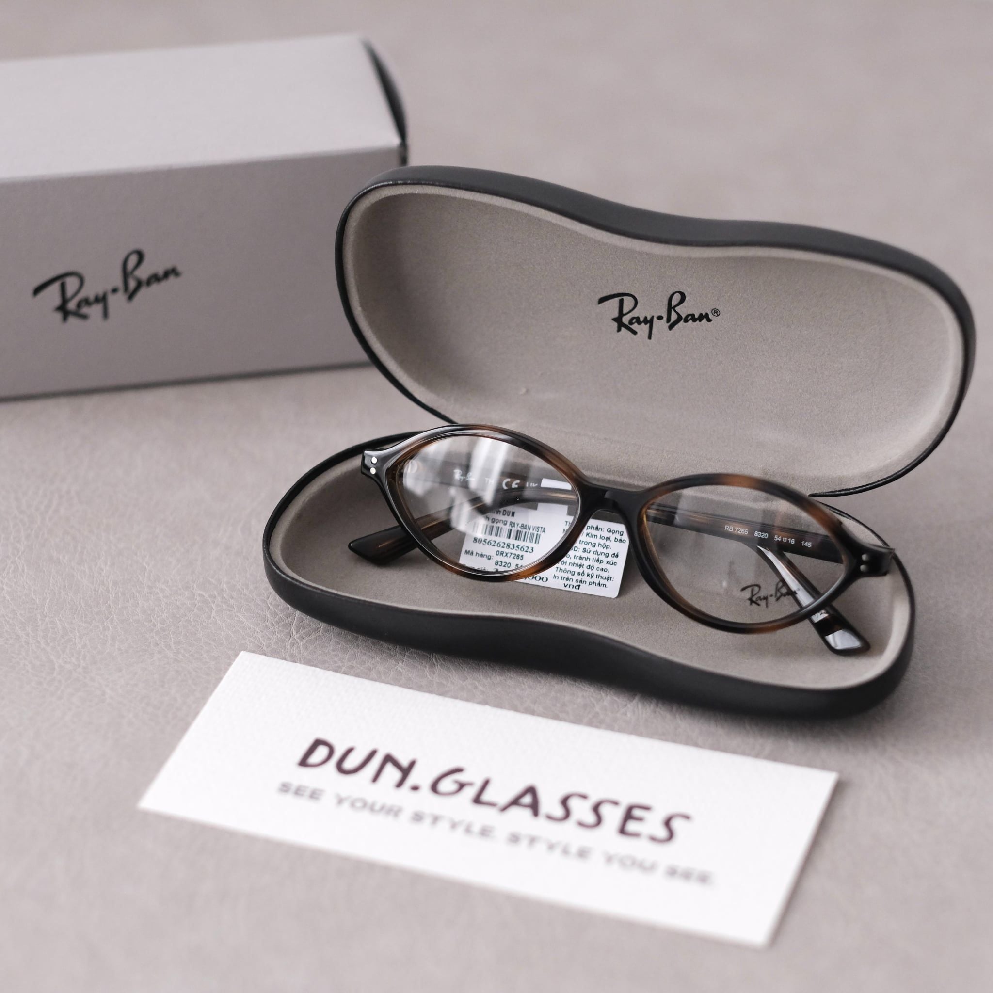  Mắt kính oval Ray-Ban RX 7265 8320 ROMY OPTICS BIO-BASED 
