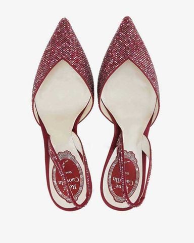 Giày Cao Gót Nữ Rene Caovilla Ladies Vivienne Crystal Slingback Pumps