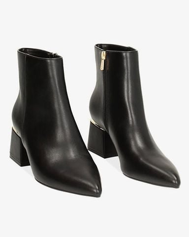 Giày Boots Primadonna Collection Black Ankle Boot With Gold Heel 6 Cm
