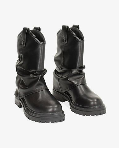 Giày Boots Primadonna Collection Black Biker With Sagging Leg Primadonna Collection