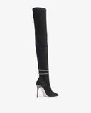  Giày Boots Nữ Rene Caovilla Suede Thigh-High Boots 