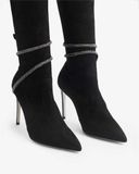  Giày Boots Nữ Rene Caovilla Suede Thigh-High Boots 