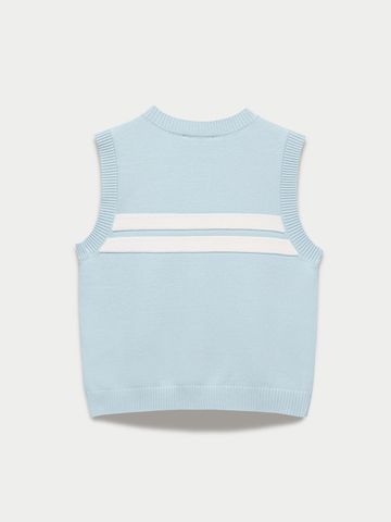 Áo Gilet Phối Sọc Đính Nơ