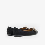  Giày Búp Bê Nữ PAZZION Daisy Tweed Toe Cap Bow Flats 